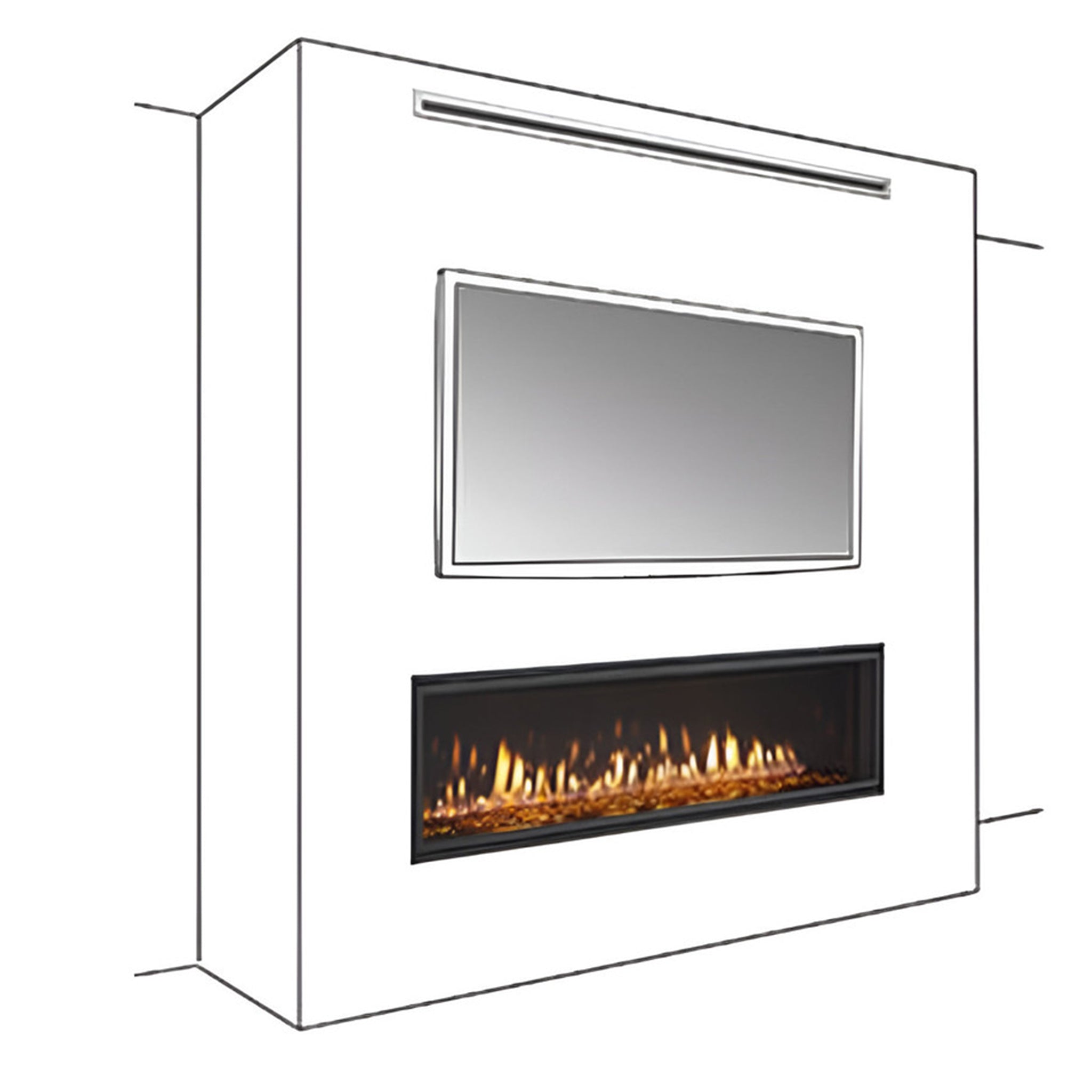 Majestic Front Discharge Vent Trim Kit for 42-Inch Linear Gas Fireplace