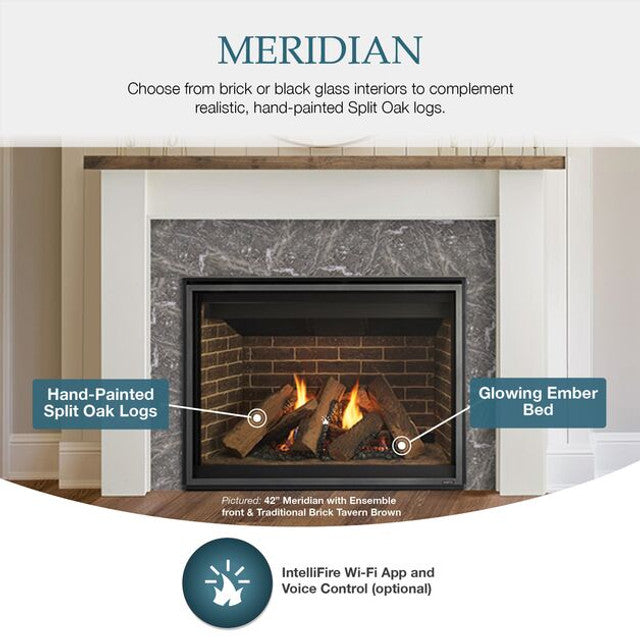 Majestic Meridian 36-Inch Direct Vent Gas Fireplace LP - MER36L